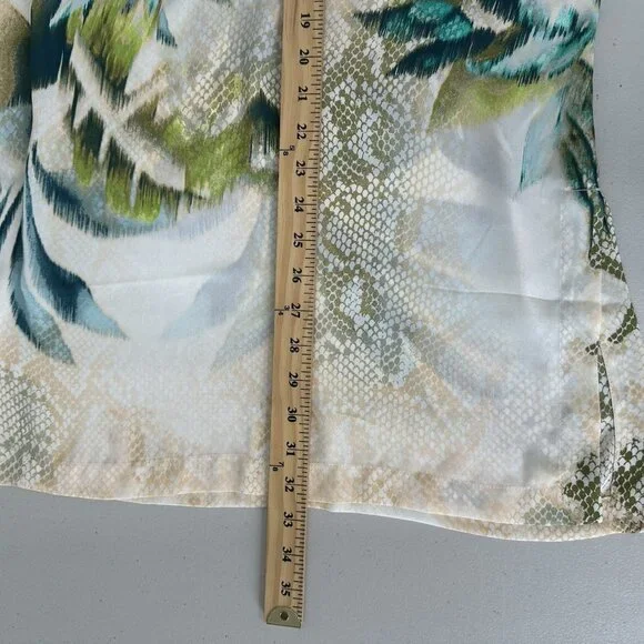 Chicos Snake & Tropical Print Tunic Top Size 2XL Bracelet Sleeve Y Neckline - Picture 7 of 9